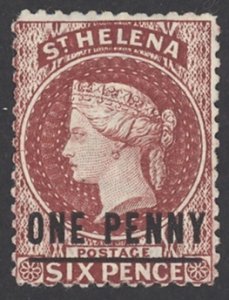 St. Helena Sc# 12 mint no gum (a) 1871 1p on 6p Queen Victoria