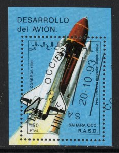 Thematic stamps SAHARA 1993 US SPACE SHUTTLE  M/S used