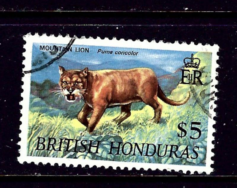 British Honduras 225 Used 1968 Mountain Lion