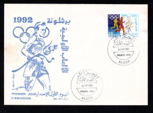 1992 - Algeria - Olympic Games - Barcelona, Spain 1992 - FDC