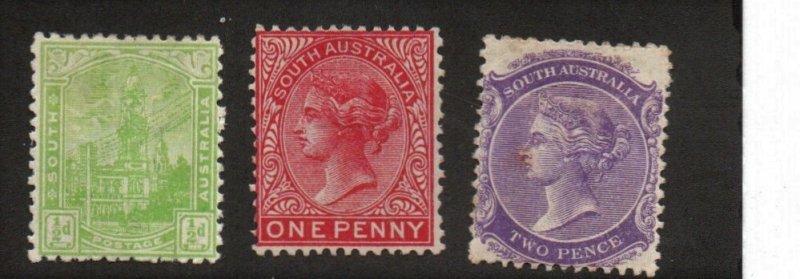 South Australia 114-116 Short set.  Mint hinged