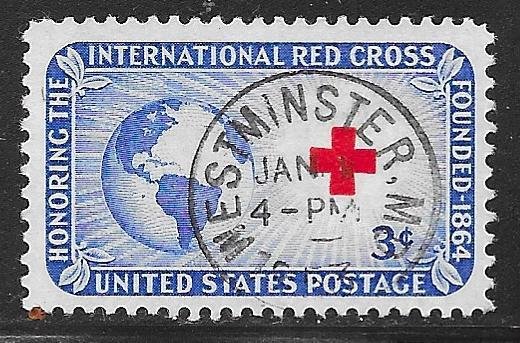 USA 1016: 3c International Red Cross, used, VF