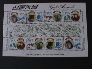 ​KOREA-1997-SC#3673a GIFT ANIMALS-TO KIM II SUNG  CTO SHEET OF 2 COMPLETE SETS