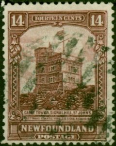 Newfoundland 1928 14c Brown-Purple SG174a Fine Used