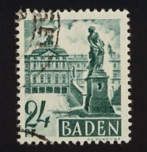 Baden Sc# 5N22  24pf Rastatt Castle - cancelled