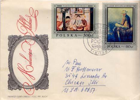 Poland, First Day Cover, Art