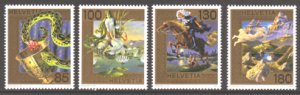 Scott #1259-62 Swiss Legends MNH