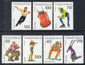 Tanzania 1201-1207 Winter Sports MNH VF