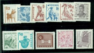 KOREA #360-70, Complete set, og, LH, VF, Scott $210.00