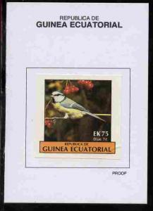 Equatorial Guinea 1977 Birds 75EK Blue Tit proof in issue...