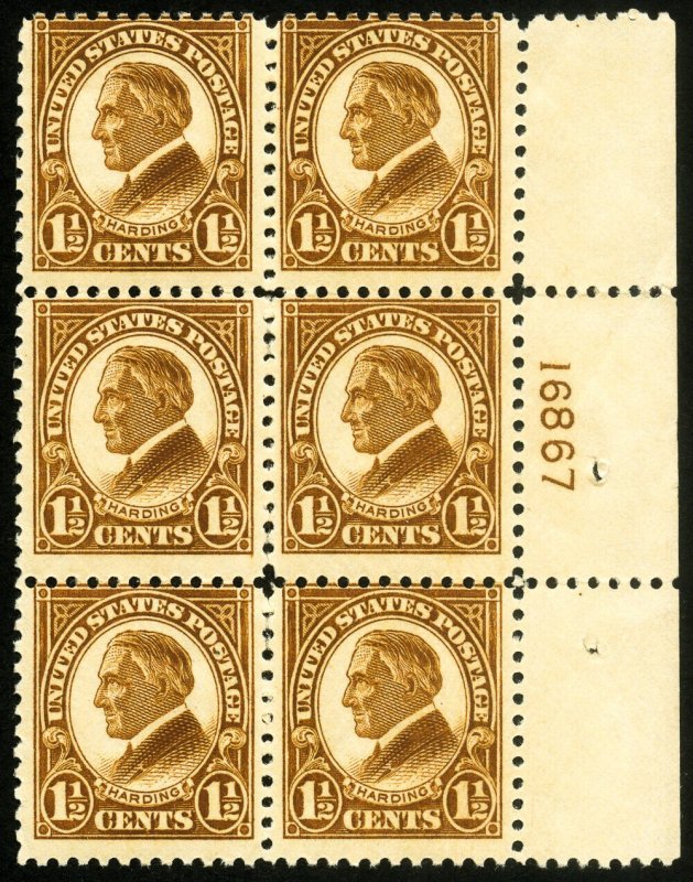 US Stamps # 553 MNH Fresh Plate Block Of 6 Scott Value $87.50 