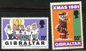 Gibraltar Scott 414-15 MNH** 1981 Christmas set 