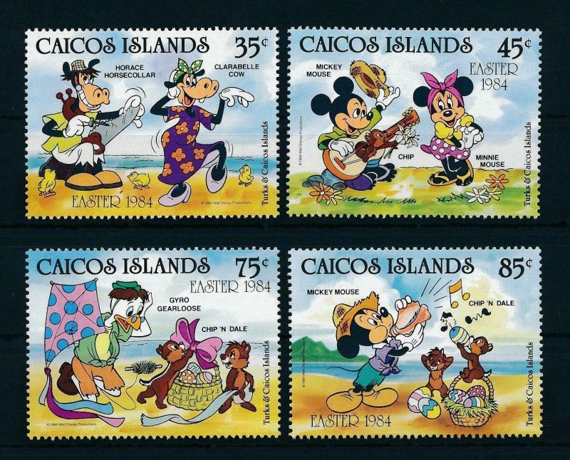 [22174] Caicos Islands 1984 Disney Characters, Easter MNH