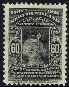 NEWFOUNDLAND 1897 400TH ANNIVERSARY 60C KING HENRY VII