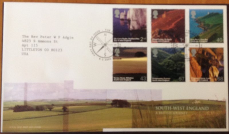 GREAT BRITAIN FDC  2005 SOUTH-WEST ENGLAND.'THE LIZARD' HANDSTAMP