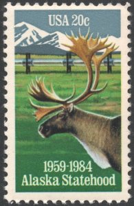 SC#2066 20¢ Alaska Statehood, 25th Anniversary Single (1984) MNH