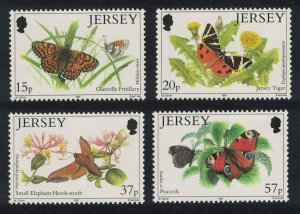 Jersey Butterflies and Moths 4v 1991 MNH SG#554-557 MI#459-462