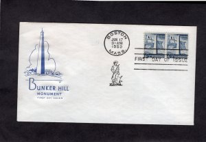 1034 Bunker Hill, FDC HF cachet
