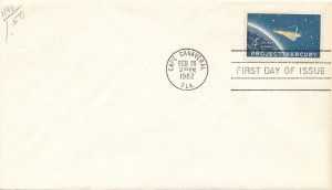 United States sc# 1193 FDC - Space Project Mercury