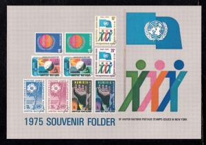 United Nations 1975 Souvenir Folder Complete with Stamps