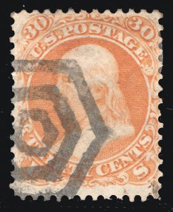 MOMEN: US STAMPS #71 FANCY CANCEL USED LOT #79644*