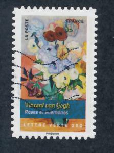 France 2015 Scott 4809 used - Painting of flowers ‭by Vincent van Gogh