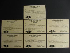 Canada 7 private advertising postcards Lewis Brothers Montreal QC mixed conditon 