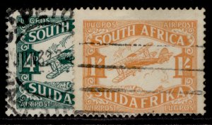 SOUTH AFRICA GV SG40-41, complete set, FINE USED. Cat £15.