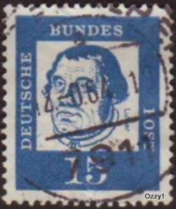 Germany 1961 Sc#828 15pf Blue Martin Luther Used