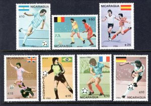 Nicaragua C1143-C1149 Soccer MNH VF