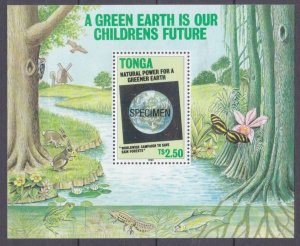 1990 Tonga 1122/B16 Planet Earth (SPECIMENT) 50,00 €