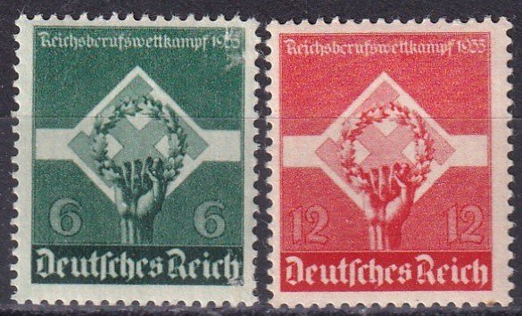 Germany #454-5  F-VF Unused CV $2.65  (Z3920)