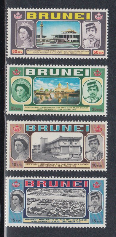 Brunei Scott #176-179 MH