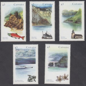 Canada - #1485-1489 Heritage Rivers Set of Five  - MNH