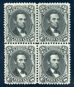 US SCOTT #98 BLOCK OF 4 UNUSED-VF-NO GUM GREAT RARITY