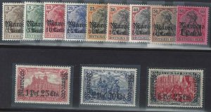 German Morocco 1906-1911 SC 33-44 Most Signed Mint Set 