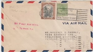 BAHAMAS cover postmarked Nassau, 2 Jan. 1929 - First Flight to Miami
