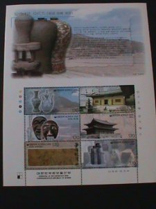 ​KOREA-2002-SC#1975 ANCIENT CHOSON TO UNIFIED SHILLA PERIODS-SHEET-MNH -VF