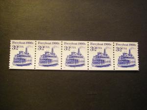 Scott 2466, 32c Steamboat, PNC5 #5 LG Gum, MNH Beauty