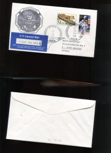 SHUTTLE STS-73 MISSION INSURED COVER MAILED TO WEST GERMANY OCT 20 1995 HR1878