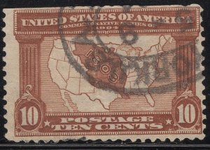 Scott # 327  Lot E955  10c Louisana Purchase   Used