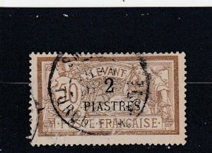 French Offices in Turkey (Levant)  Scott#  35  Used  (1902 Surcharged)