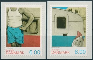 Denmark Stamps 2011 MNH Camping Leisure Cultures Gnomes Caravan 2v S/A Set