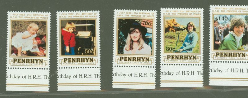 Penrhyn #190-194  Single (Complete Set)