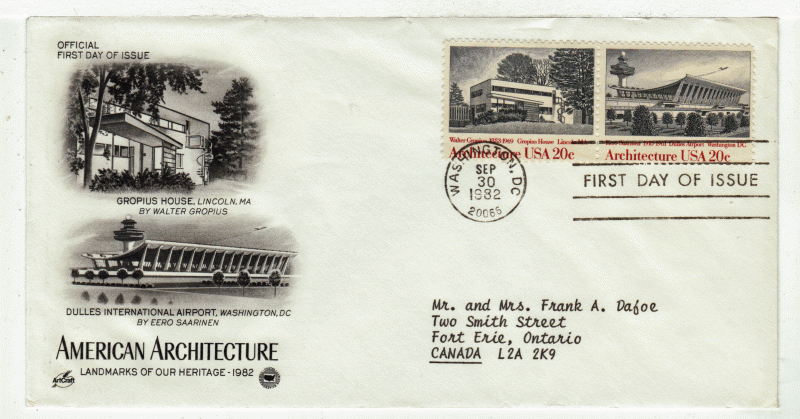 USA First Day Cover # 2021 - 2022 - Architecture - Art Craft - CPS - Pair