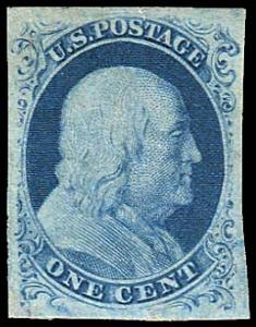 USA #6b 1857 FRANKLIN 1