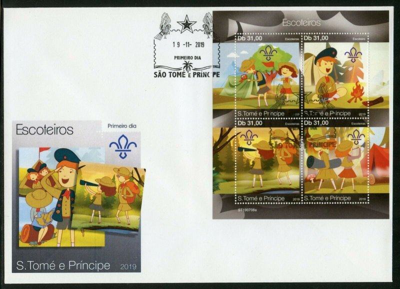 SAO TOME  2019 SCOUTS SHEET FIRST DAY COVER