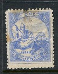 Liberia #16 Used (thin)