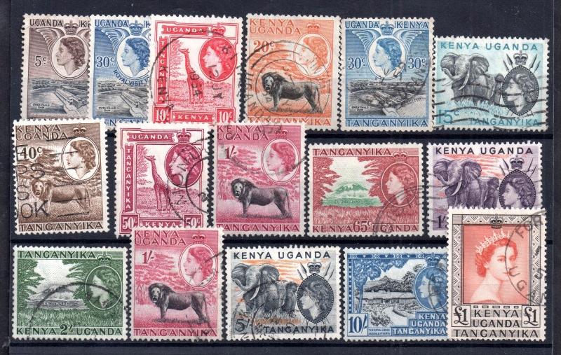 British KUT 1954 fine used set to £1 SG167-180 WS6867