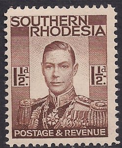 Southern Rhodesia 1937 KGV1 1 1/2d Red Brown LMM SG 42 ( J245 )